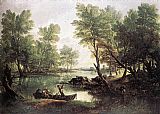 Thomas Gainsborough Famous Paintings - River Landscape